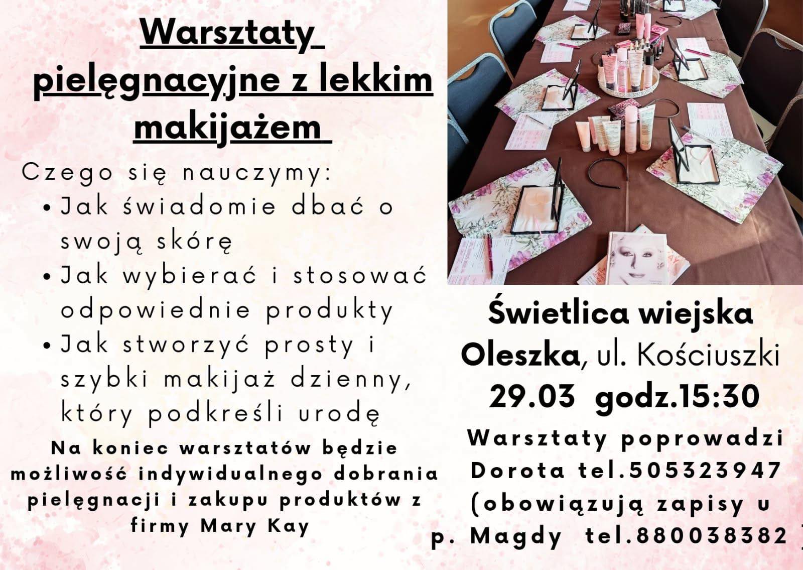 news 2025 03 warszataty kosmetyczne w Oleszce 8