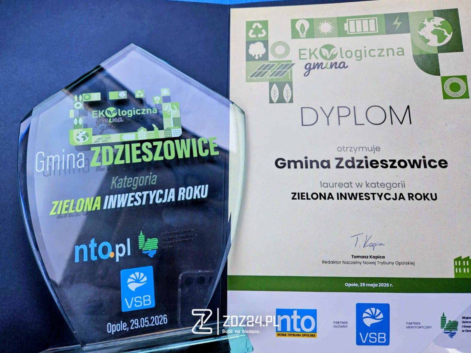 news 2026 05 zdzieszowice z nagroda zielona inwestycja roku 01
